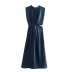 side hollow silk satin sleeveless dress nihaostyles wholesale clothing NSAM83136