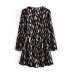 women s print V-neck waistband dress nihaostyles wholesale clothing NSAM83137