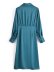 lapel silk satin folded split shirt dress nihaostyles wholesale clothing NSAM83144