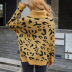 cuello de solapa alto estampado de leopardo suéter dividido grueso nihaostyles ropa al por mayor NSMMY83161