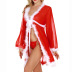 Christmas Mesh Long-Sleeved Nightgown NSFCY83297