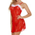 Vestido de tirantes con bordado hueco de encaje navideño nihaostyles al por mayor disfraces de Navidad NSFCY83300