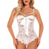 lace and bow open crotch one-piece lingerie nihaostyles clothing wholesale NSFCY83303