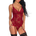 lace one-piece lingerie with garter nihaostyles clothing wholesale NSFCY83312