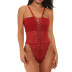 lace wrap chest one-piece lingerie nihaostyles clothing wholesale NSFCY83317