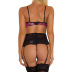 underwire bra thong garter three-piece lingerie set nihaostyles clothing wholesale NSFCY83324