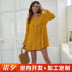 lapel single-breasted cotton and linen shirt dress nihaostyles clothing wholesale NSGNX83357