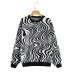 autumn round neck zebra pattern loose sweater nihaostyles wholesale clothing NSAM83378