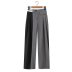 autumn contrast color stitching high waist wide-leg pants nihaostyles wholesale clothing NSAM83389