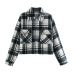autumn plaid double-pocket shirt jacket nihaostyles wholesale clothing NSAM83439