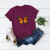 butterfly print short-sleeved t-shirt nihaostyles clothing wholesale NSSN83718