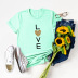 Love Pattern & Letters Printed Short-Sleeved T-Shirt NSSN83728