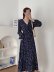 V-neck polka dot print long-sleeved ruffled dress nihaostyles wholesale clothing NSAM83764