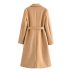 autumn and winter lapel bow-knot belt mid-length coat nihaostyles wholesale clothing NSAM83777