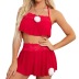 hanging neck camisole short skirt lingerie set nihaostyles wholesale Christmas costumes NSFCY83785