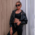 autumn and winter lapel PU leather jacket nihaostyles wholesale clothing NSGHW83807