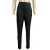 Snake Pattern High Waist Pu Leather Casual Pants NSGHW83847