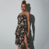 side slits backless floral sling dress nihaostyles wholesale clothing NSGHW83856