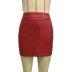 Sexy High Waist Pu Leather Tight Package Hip Skirt NSGHW83915