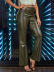 high waist PU leather bell bottom pants nihaostyles wholesale clothing NSGHW83919