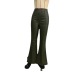 high waist PU leather bell bottom pants nihaostyles wholesale clothing NSGHW83919