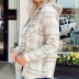 autumn and winter single-breasted long-sleeved hooded plaid shirt jacket nihaostyles wholesale clothing NSSI83938