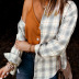 autumn and winter single-breasted long-sleeved plaid print shirt jacket nihaostyles wholesale clothing NSSI83939