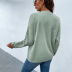 solid color shoulder buckle pullover sweater nihaostyles clothing wholesale NSMMY84025