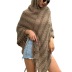 fringed striped ladies hooded shawl sweater nihaostyles clothing wholesale NSMMY84034