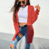 twist pocket mid-length knitted cardigan nihaostyles clothing wholesale NSMMY84037