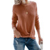solid color hem twisted slim sweater nihaostyles clothing wholesale NSMMY84045