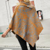 side lapel printed cloak shawl sweater nihaostyles clothing wholesale NSMMY84046
