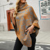 side lapel printed cloak shawl sweater nihaostyles clothing wholesale NSMMY84046
