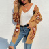 long leopard printed knitted cardigan nihaostyles clothing wholesale NSMMY84049