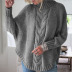 suéter de cuello alto con manga murciélago nihaostyles ropa al por mayor NSMMY84051