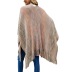 imitation cashmere striped cape fringed hem knitted cardigan shawl nihaostyles clothing wholesale NSMMY84054