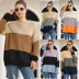 striped color-block thick-line pullover sweater nihaostyles clothing wholesale NSMMY84059