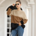 suéter de línea gruesa con bloques de color a rayas nihaostyles ropa al por mayor NSMMY84059