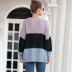 striped color-block thick-line pullover sweater nihaostyles clothing wholesale NSMMY84059