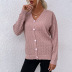 crochet hollow V-neck single-breasted knitted cardigan nihaostyles clothing wholesale NSMMY84060
