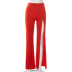 Solid Color High Waist Slit Casual Pants NSHLJ84081