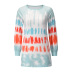 round neck long sleeve tie-dye print mid-length sweatershirt dress nihaostyles wholesale clothing NSHYG84114