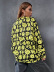 Sudadera con capucha de manga larga con estampado de emoticonos retorcidos de emoji NSGMY84149