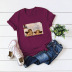 pattern and letters printing short-sleeved t-shirt nihaostyles clothing wholesale NSSN84212
