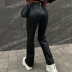 Slim Slit Pu Leather Pants NSHLJ84218