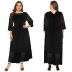 plus size lace mid-sleeve long dress nihaostyles clothing wholesale NSJR84241
