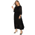 plus size lace mid-sleeve long dress nihaostyles clothing wholesale NSJR84241