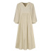 Cotton Loose Lantern Sleeve Dress NSGYX84276