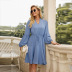 solid color long plain long sleeves dress nihaostyles clothing wholesale NSGYX84279