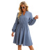 solid color long plain long sleeves dress nihaostyles clothing wholesale NSGYX84279